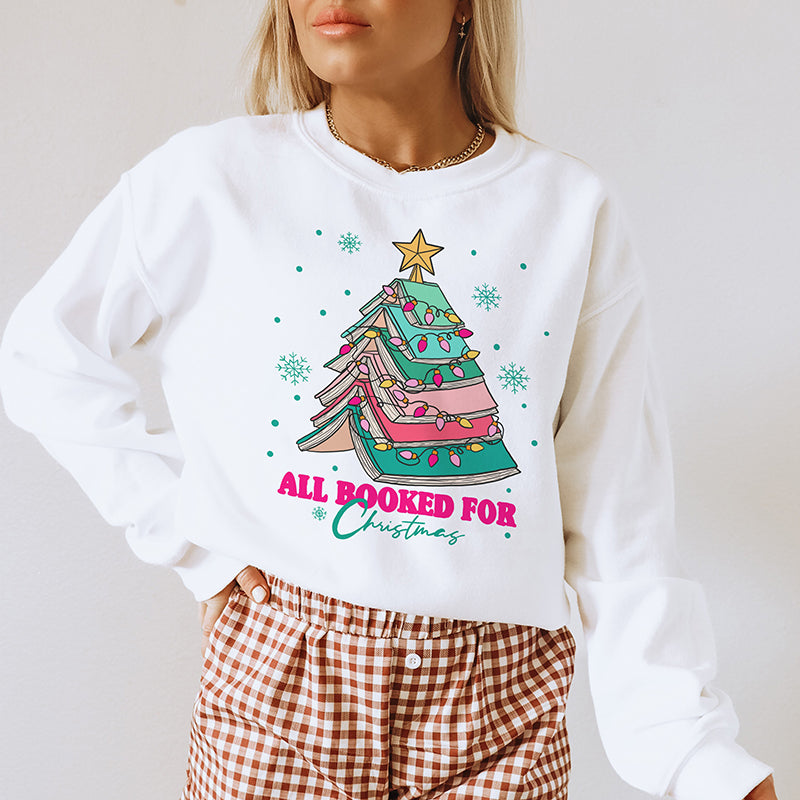 All Booked For Christmas Crewneck Sweatshirt