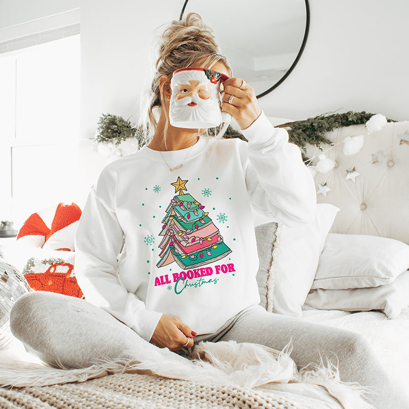 All Booked For Christmas Crewneck Sweatshirt