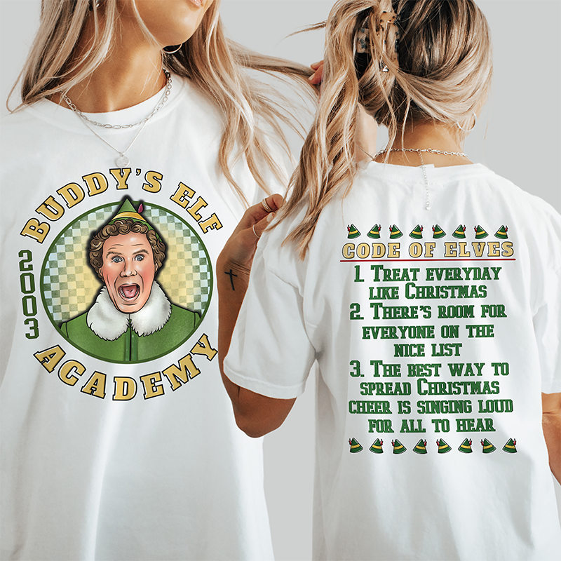 Buddy's Elf Academy Heavyweight Holiday Tee