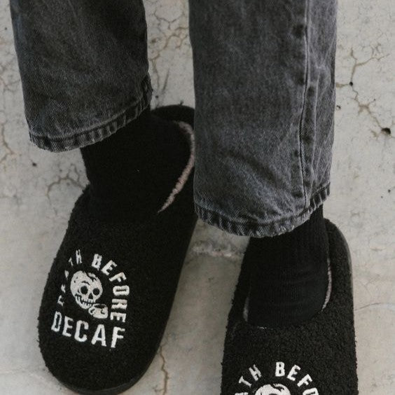 Death Before Decaf Slippers