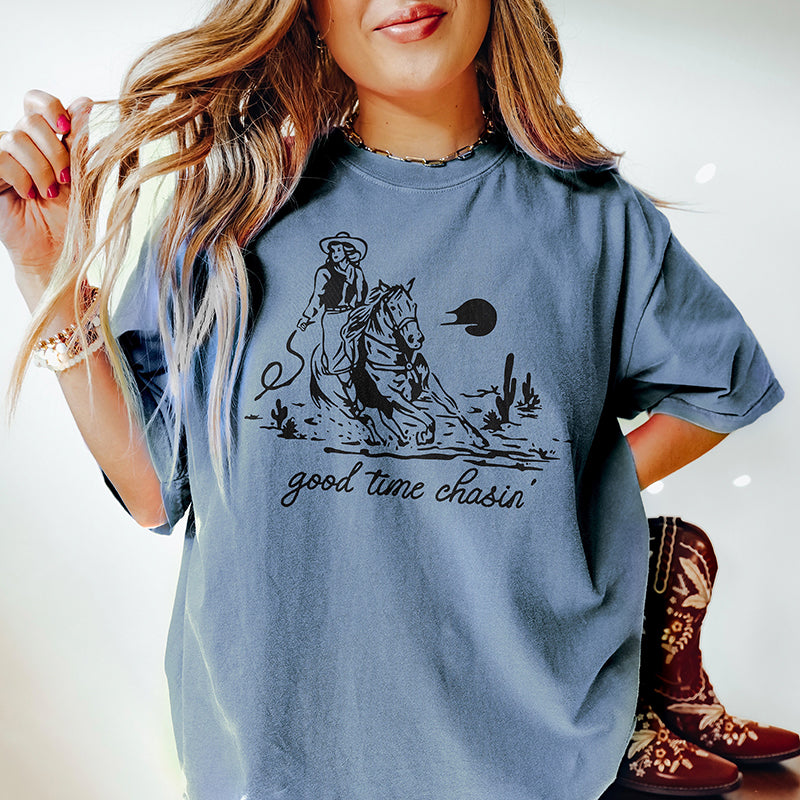 Good Time Chasin' Heavyweight Western Tee