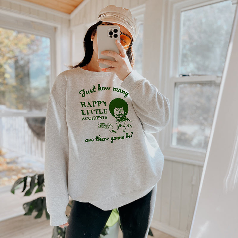 Happy Little Accidents Crewneck Sweatshirt