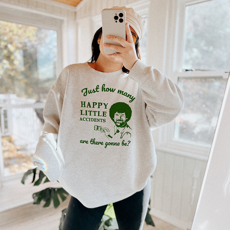 Happy Little Accidents Crewneck Sweatshirt