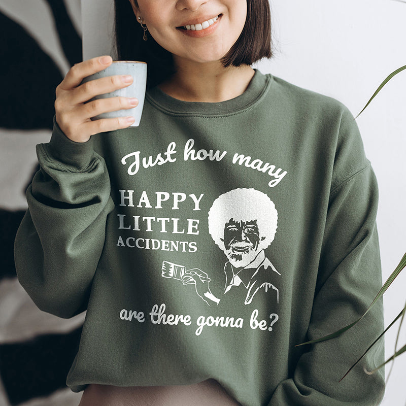 Happy Little Accidents Crewneck Sweatshirt