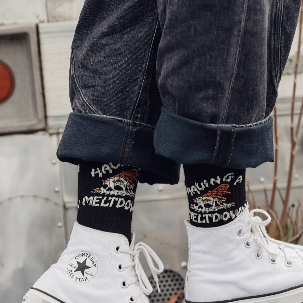 Having A Meltdown Vintage Style Crew Socks