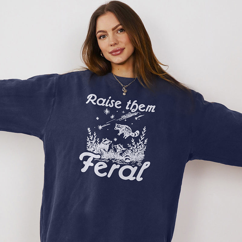 Raise Them Feral Crewneck Sweatshirt