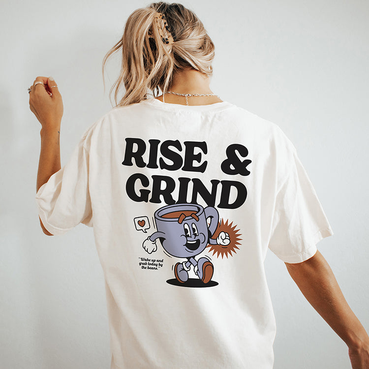 Rise & Grind Graphic Tee Shirt (Wholesale)