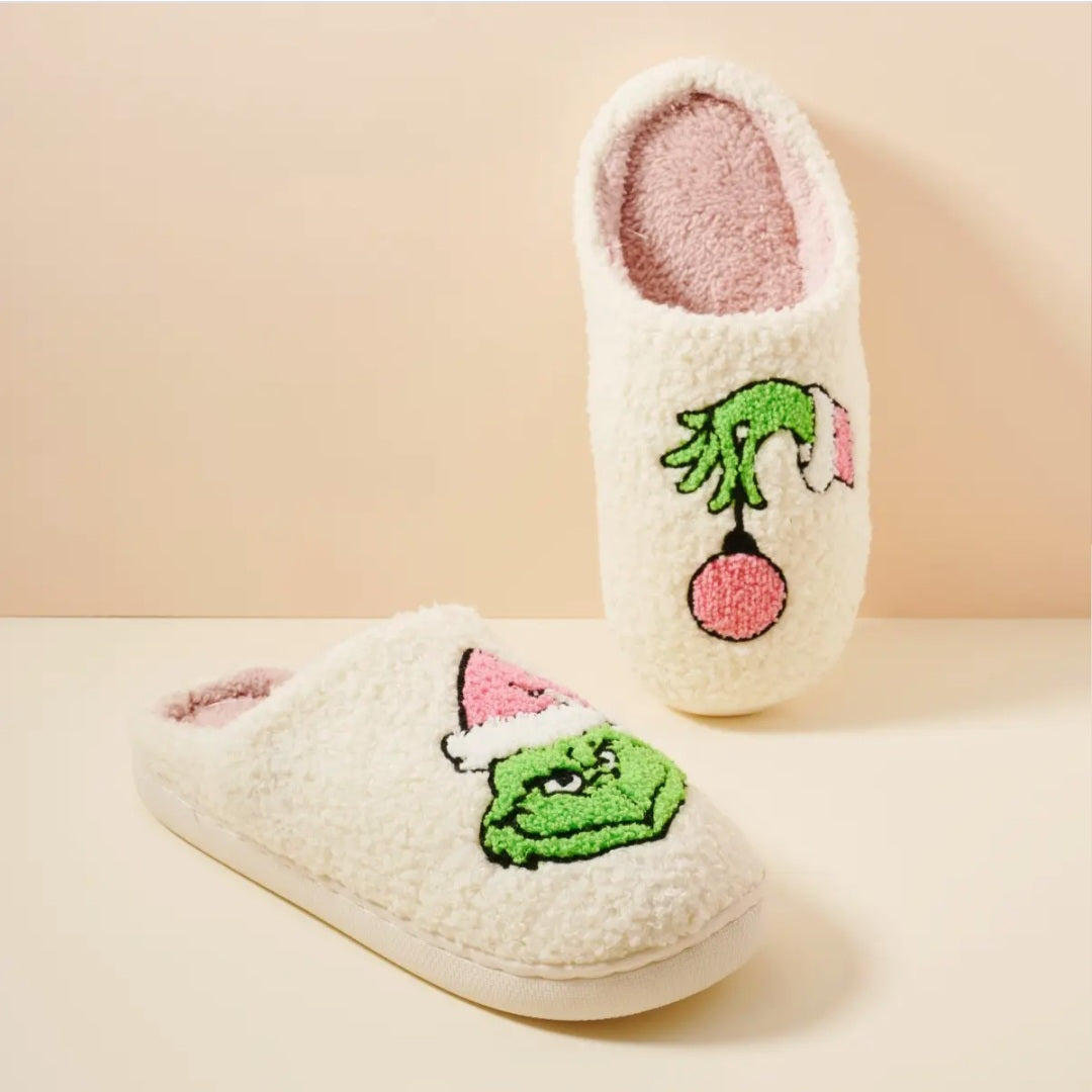 Pink Grinch Slippers