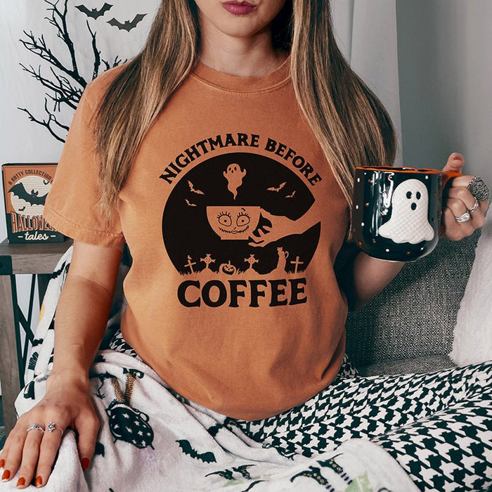 Nightmare Before Coffee Heavyweight Tee - Alley & Rae Apparel