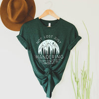 Not Lost Just Wandering Lightweight Tee - Alley & Rae Apparel