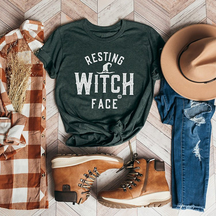 Resting Witch Face Lightweight Tee - Alley & Rae Apparel