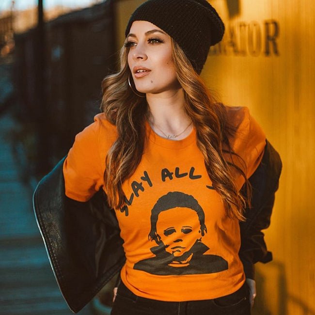 Slay All Day Lightweight Halloween Tee - Alley & Rae Apparel