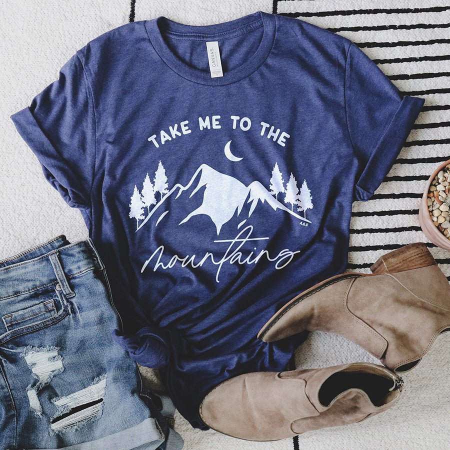 Take Me To The Mountains Lightweight Tee - Alley & Rae Apparel